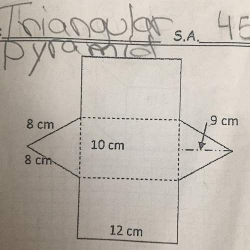 With this figure show work find the surface area