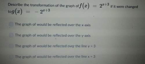 Plz me with algebradescribe the transformation of the graph of f(x)
