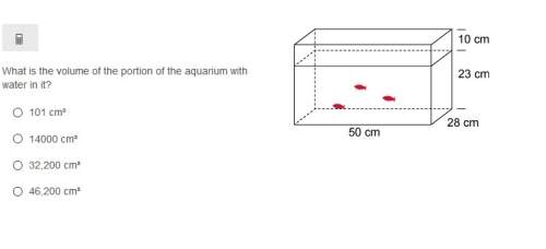 What is the volume of the portion of the aquarium with water in it?