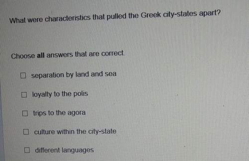 What were characterristics that pulled the greek city states apart