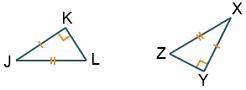 Make a conjecture about the diagram below. do you think you can conclude that △jkl ≅ △xyz? explain