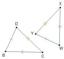 The triangles are congruent by the sss congruence theorem. which transformation(s) can map bcd onto