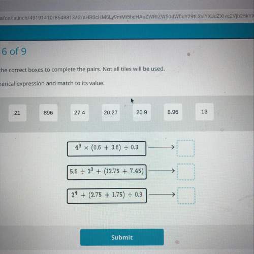 Evaluate the numerical expression and match to its value