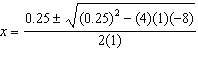 Anyone choose the equation that represents the solutions of 0 = 0.25x^2 - 8x.