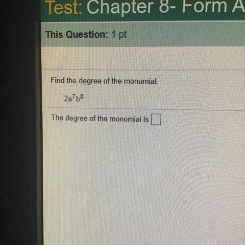 Find the degree of the monomial. easy 30