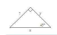 Find the lengths of the missing sides in the triangle. write your answers as integers or as decimals
