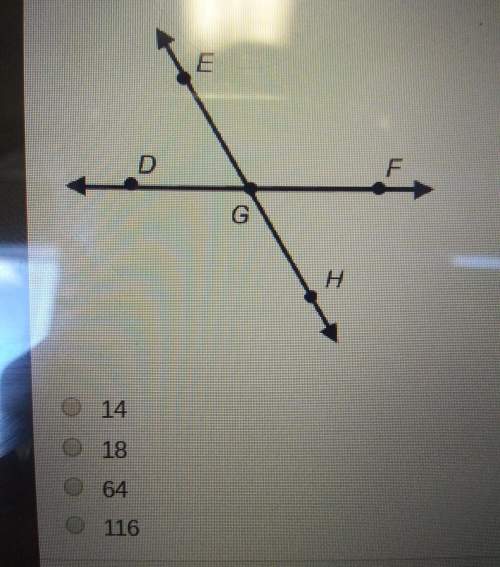 If the measure of angle fgh is 64 degrees and the measure of angle egd is (4x+8) degree, what is the
