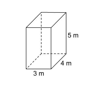 Find the volume of the prism.  a. 36 m3 b. 60 m3