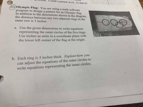 Olympic flag geometry problem. picture is attached.