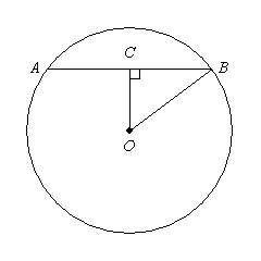The radius of circle o is 32, and oc=13. the diagram is not drawn to scale. what is the length of ab