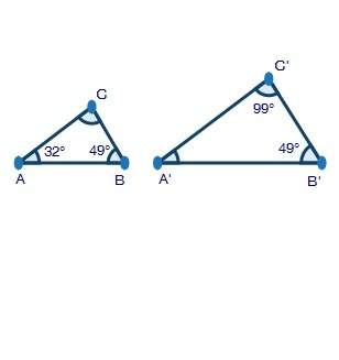 How can the angle-angle similarity postulate be used to prove the two triangles below are similar?