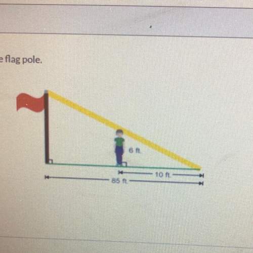 Use the diagram below to determine the height of the flag pole