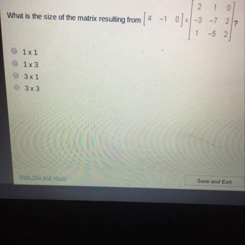 What is the size of the matrix resulting from