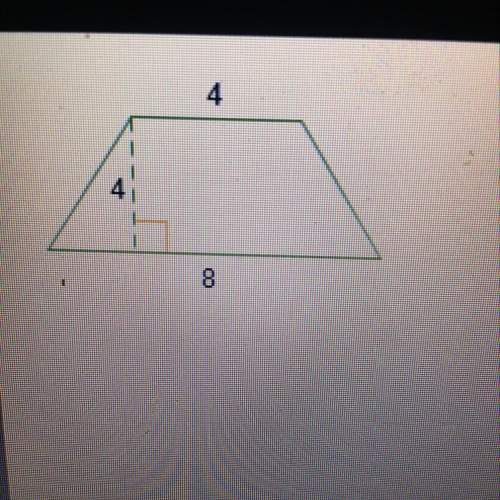 What is the area of the trapezoid?  a) 16 square units  b) 24 square units c) 32