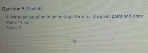 Write an equation and point slope form for the given point and slope: point: (4,-6)slop