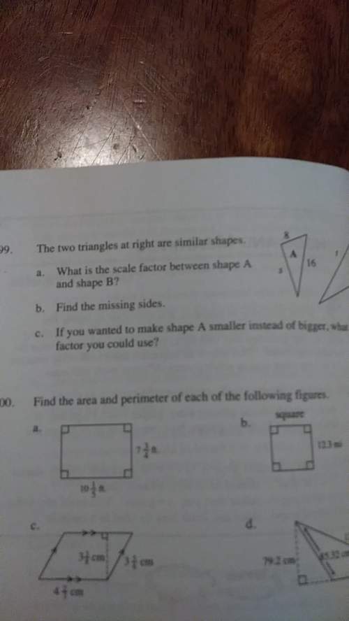 What is the scale factor between shape a and shape b