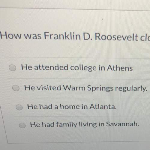 How was franklin d. roosevelt closely connected to the state of georgia  needs asap
