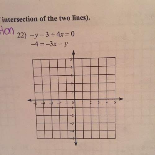 How do you find the point of intersection of the two lines ?