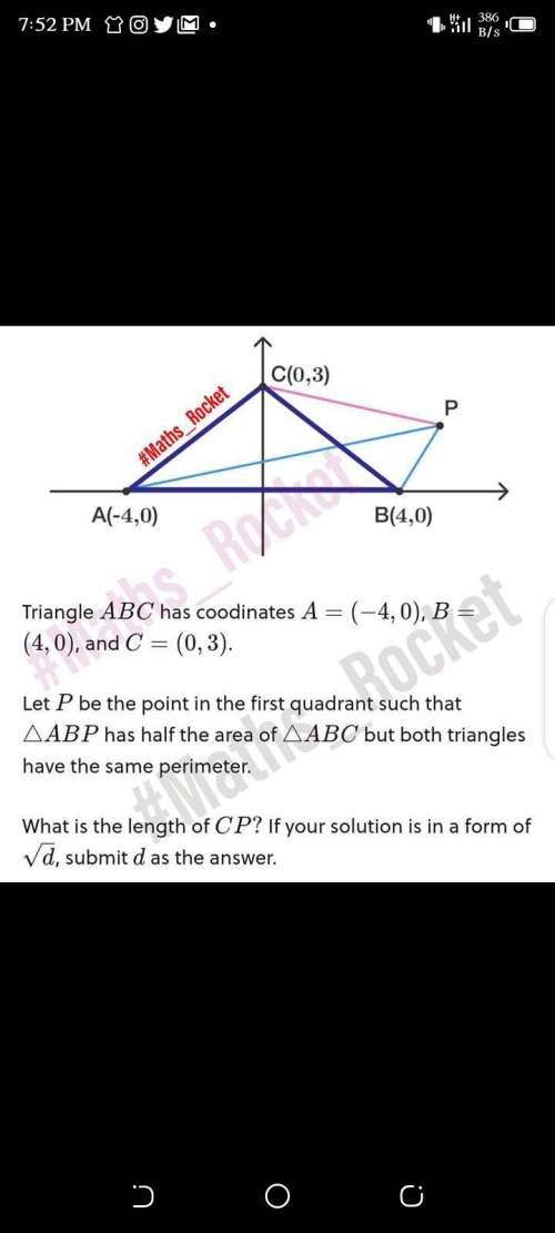 Find the length of cp and leave your answer in the surd form as √d then submit