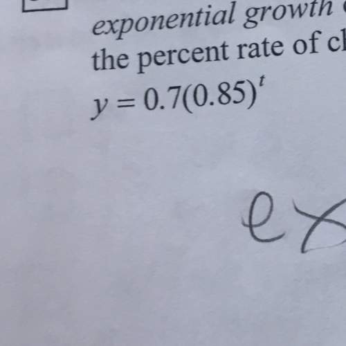 Determine whether the function represents exponential growth or decay identify the percent rate of c