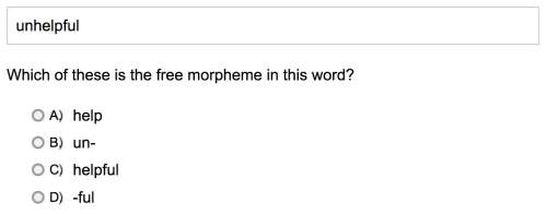 Which of these is the free morpheme in the word, ?