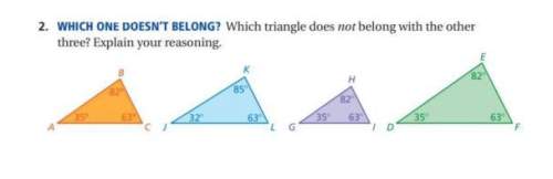 Which triangle dose not belong with the other three. explain