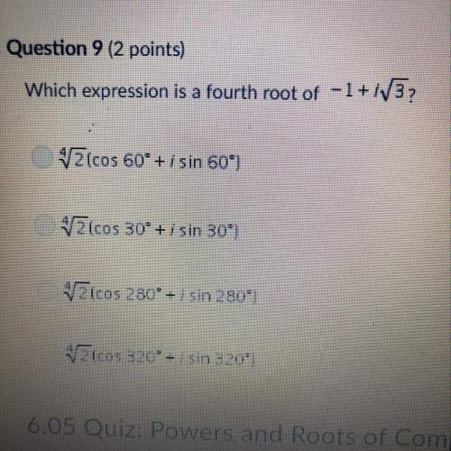 Which expression is a fourth power root of