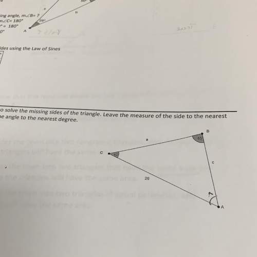 Ineed finding the missing sides using the law of sines