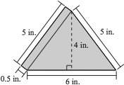 Apieace of cheese is in the shape of a triangular prism.the dimensions of the cheese are shown below