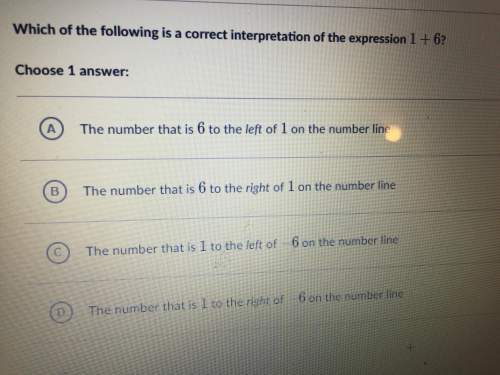 which of the following is a correct interpretation of the expression 1+6?