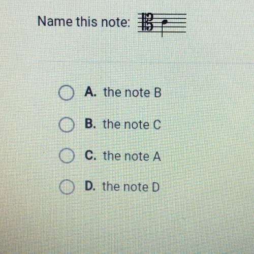 Name this note:  a. the note b b. the note c c. the note a d. the not
