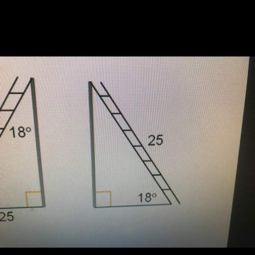 A25 foot long ladder is propped against a wall at an angle of 18 degrees with the wall. how high up