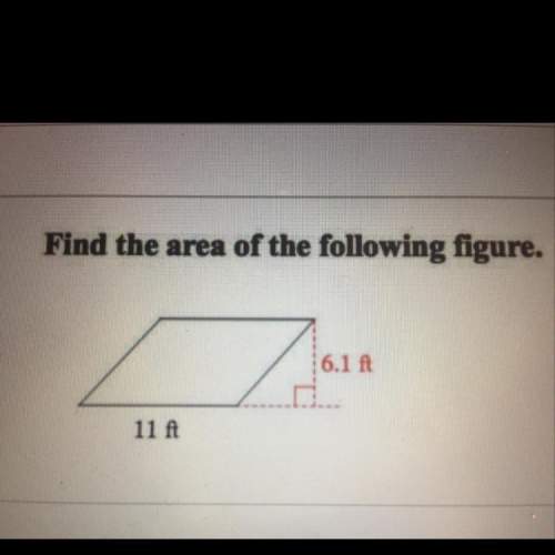 Find the area of the figure.  a: 67.1 ft^2 b: 60.9 ft^2 c: 64.9 ft^2