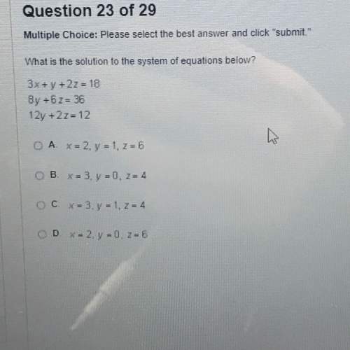 What is the solution to the system of equations below ?