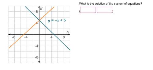 What is the solution of the system of equations? picture given y=-x+5