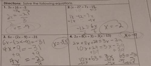Ineed someone to check these answers asap.the type of math is solving systems with subst
