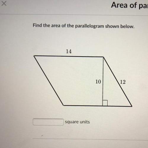 Find the area of the parallelogram shown below. 14 square units