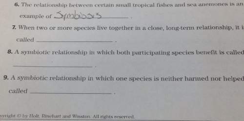 7. when two or more species live together in a close, long-term relationship, it is called