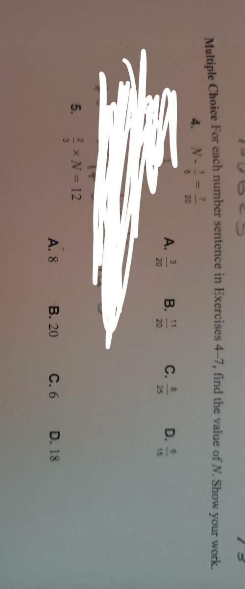Middle school math multiple choice