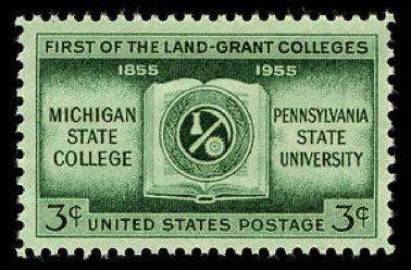 The image below shows a postage stamp from 1955:  which legislation made possible