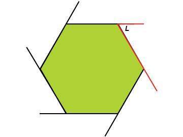The picture shows a regular hexagon drawn to show the exterior angles. what is the measure of the an
