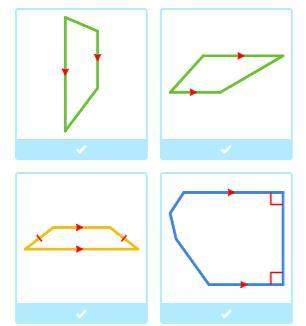 Which one are trapezoids? [select al that are true]