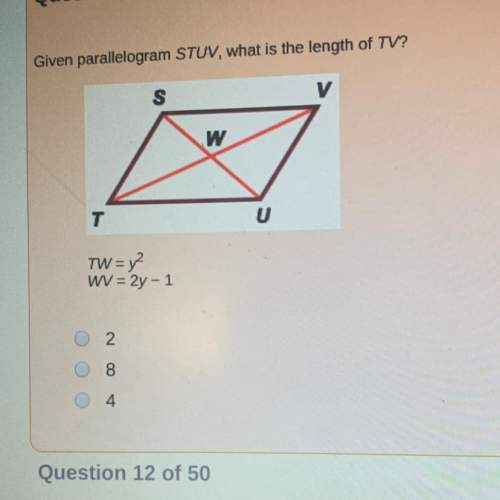 Given parallelogram stuv, what is the length of tv?