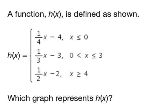 Brainliest + 30 points! asap a function, h(x), is defined as shown.
