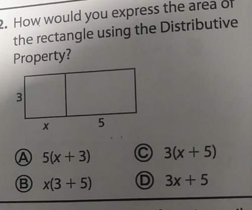 How would you expreas the area of the triangle using the distributive property?
