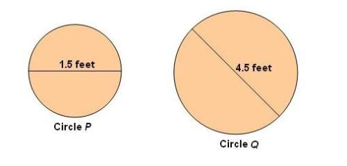 Circle p and circle q are similar. what is the scale factor which converts p to q?  a) 0.33