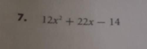 Factor the following quadratic equation;