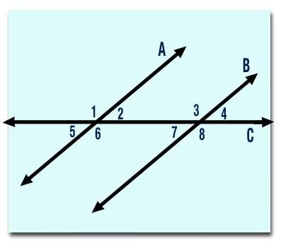 In the given diagram, what are angles 4 and 5 called?  alternate interior angles