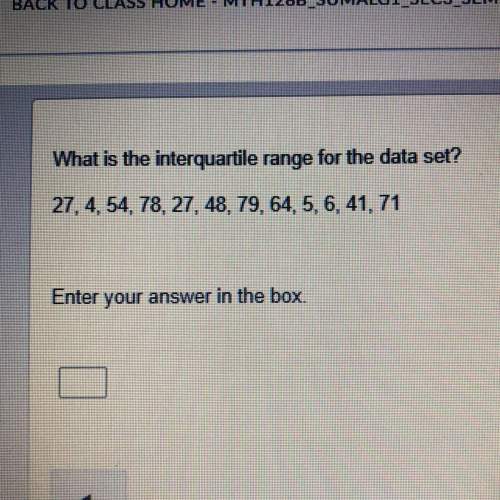 What is the interquartile range for the data set? ?