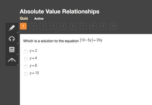 Which is a solution to the equation |10-5y| = 20